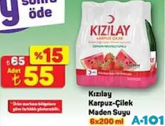 KIZILAY KARPUZ-ÇİLEK MADEN SUYU 6X200 ML fiyat ve kampanya bilgisi